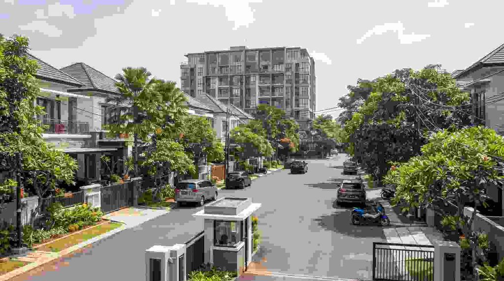 Ilustrasi kawasan permukiman dan apartemen di Surabaya Timur